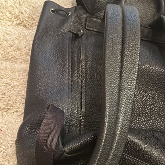 Coach Black Leather Backpack (Large) - Picture 10 of 12